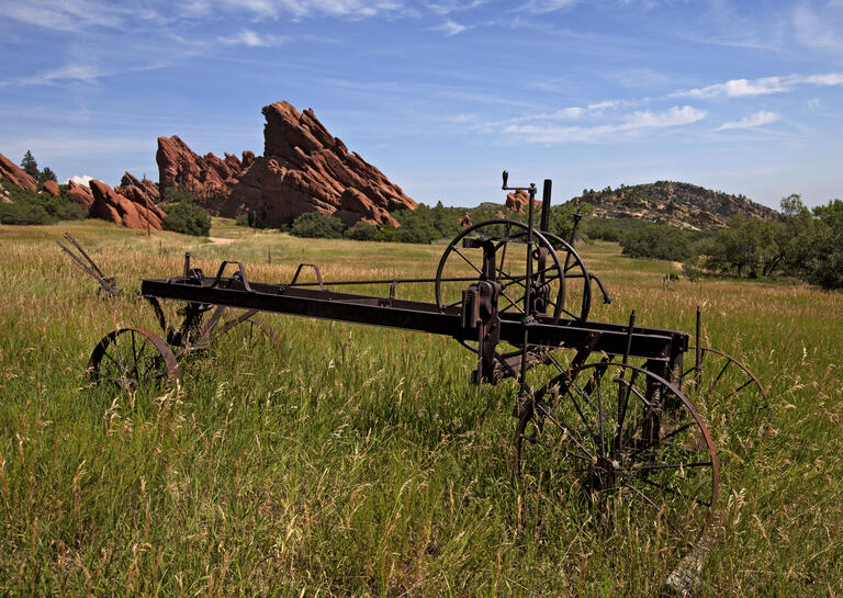 Red rock formations at Roxborough State Park